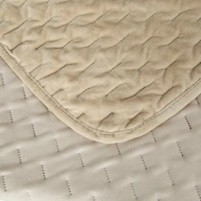 Zamatový prehoz na posteľ ASTRALIA, béžový Rozmer: 170 x 210 cm