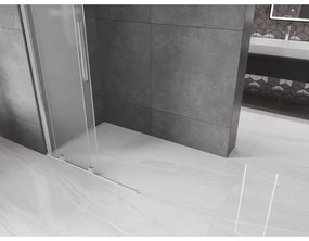 Mexen Velar, sprchová zástena s posuvnými dverami Walk-in 70 x 200 cm, 8mm sklo námraza, chrómová, 871-070-000-33-01