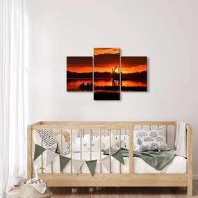 Obraz - Rybári na jazere (90x60 cm)