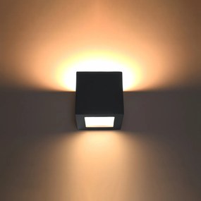 Sollux Lighting Nástenné keramické svietidlo LEO čierne