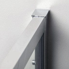 Novoterm Štvorcový sprchovací kút NV-Solid SQ CHR 80 SV, chróm/transparent + vanička Victor biela