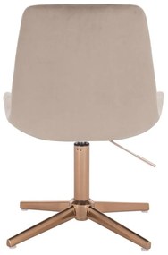 LuxuryForm DESIGN Stolička PARIS VELUR na zlatom kríži - latte