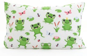 Bavlnená obliečka na vankúš Renforcé 40 × 60 cm - Žabky