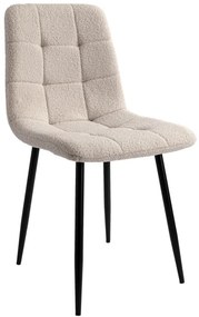 Jedálenská stolička DENVER boucle, čierna / béžová