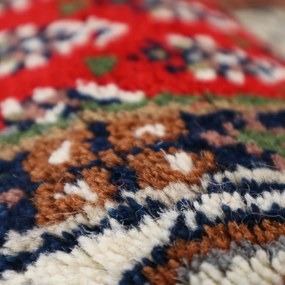 Asra, Kusový ručne tkaný koberec Mir red, 90x160, červená, obývacia izba