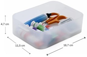 Plastový úložný organizér Pure Box A6, mliečny