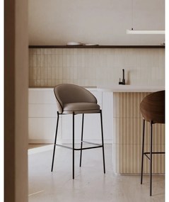 Hnedá barová stolička (výška sedadla 77 cm) Eamy – Kave Home
