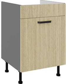 Kuchynská skrinka Scandi jedľa/antracyt 60ZL 1S BB