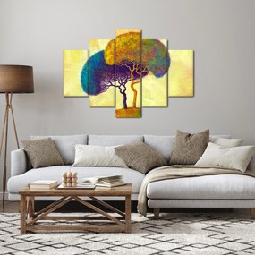 Obraz - Stromy na kopci (150x105 cm)