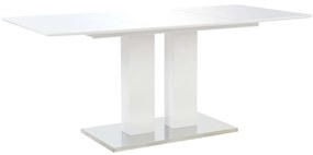 Jedálenský stôl, vysoký lesk, biely 180x90x76 cm, MDF 247674