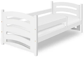Detská posteľ MELA 80 x 160 cm, biela Rošt: S lamelovým roštom, Matrac: Matrac EASYSOFT 8 cm