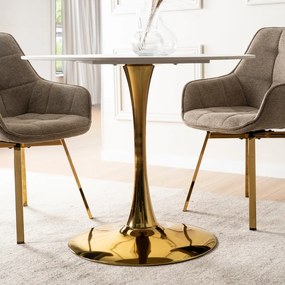 Stôl ALDO 90 cm biely/kašmírový