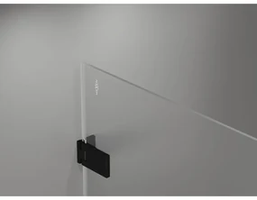 Mexen Lunar-F, sklápací sprchový kút ľavý 95 x 90 cm, 8mm číre sklo, čierny profil, 836-095-090-70-00-L