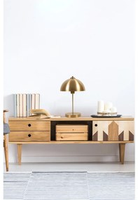 Stolová lampa v zlatej farbe s kovovým tienidlom (výška 40 cm) Lungo – Opviq lights