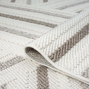 Dekorstudio Moderný okrúhly koberec LINDO 7590 - krémový Priemer koberca: 120cm