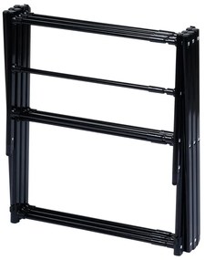 VILDE Sušiak na bielizeň, skladací, čierny kov VILDE, 6 poschodí, 47 - 78 x 94 cm