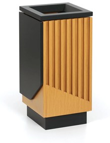Odpadkový kôš 49 l, čierny/imitácia dreva