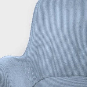 Kreslo LUNAIRE menčestrové, modré 710094