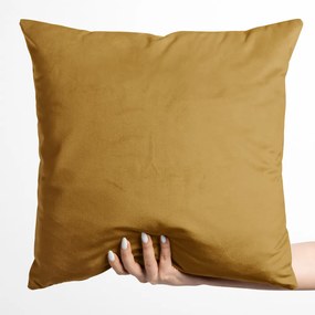 Biante Zamatová obliečka na vankúš Velvet Prémium SVP-009 Horčicová 60 x 60 cm