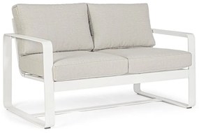 Biela hliníková záhradná pohovka Merrigan – Bizzotto