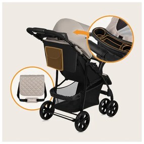 Lionelo - Športový kočík EMMA PLUS béžová/čierna