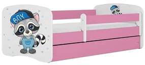Detská Posteľ. Babydreams+Sz+M Ružová 80x180 medvedík čistotný