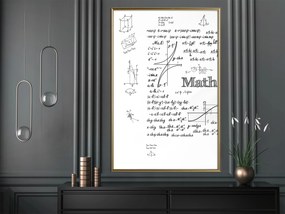 Artgeist Plagát - Math [Poster] Veľkosť: 20x30, Verzia: Zlatý rám s passe-partout
