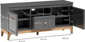 TV stolík ARLIN diamantovo sivá 136 cm