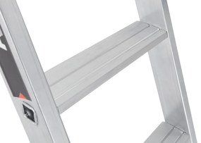 Hliníkový jednodielny rebrík ALVE PREMIUM s nášľapmi, 1x18 priečok, dĺžka 5,24 m