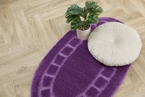 Kúpeľňový koberček Ocean fialový ovál