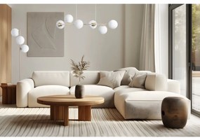 Závesné svietidlo Florence, 6x biele sklenené tienidlo, g/be