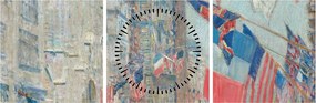Obraz - Childe Hassam, Allies day, reprodukcia (s hodinami) (90x30 cm)