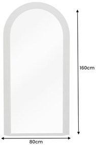 Dizajnové zrkadlo ART DECO 160 cm, šedé