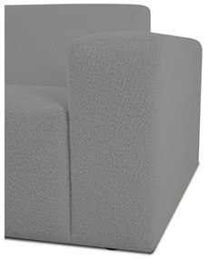 Sivá rohová pohovka z textílie buklé (do "U") Roxy – Scandic