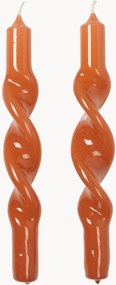 Ručne vyrobené kužeľovité sviečky Twist, 2 ks