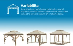 Marimex | Záhradný altánok Marimex Vista 3x3 m - béžový | 10970574
