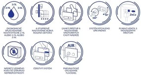 Cersanit City, System50 PNEU podomietkový rám + závesná wc misa City Square CleanOn + čierne tlačidlo Circle, S701-777