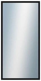 DANTIK - Zrkadlo v rámu, rozmer s rámom 50x100 cm z lišty PERLA čierna lesklá vysoká (2548)