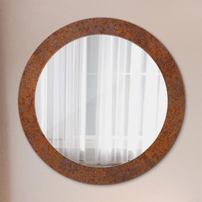 Okrúhle ozdobné zrkadlo Hrdzavý kov fi 70 cm
