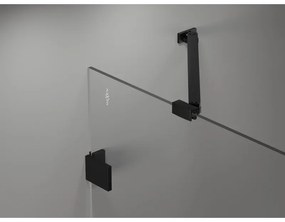 Mexen Lunar Duo, výklopný sprchový kút 95 x 70 cm, 8mm číre sklo, čierny profil, 834-095L-070P-70-00