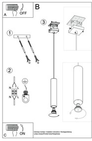 Sollux SL.0323 - Luster na lanku LAGOS 1 1xGU10/10W/230V biela