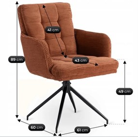 Otočná stolička MIA hnedá