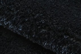 Kúpeľňový koberček SANTA čierny kruh