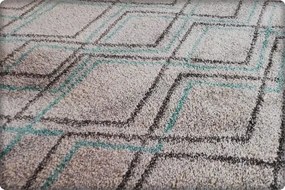 Dekorstudio Moderný koberec RELAX - Tyrkysová sieť Rozmer koberca: 180x260cm