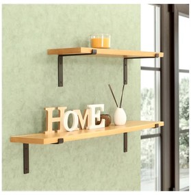 Polica na stenu s konzolou Lena 50 cm DUB