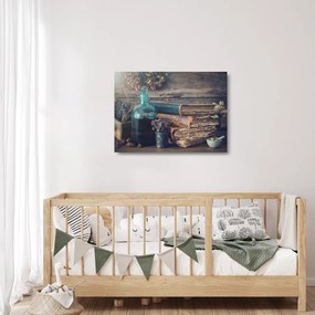 Sklenený obraz - Stolík apatykárky (70x50 cm)