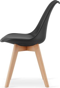 Jedálenský set 1 + 4, stôl MADO ARTISAN 80x80 + stoličky BALI MARK čierne