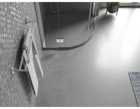 Mexen Bert, SMC štvrťkruhová sprchová vanička 90 x 90 cm, šedá, 4KR619090