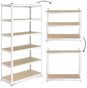 Skladový regál 222x110x50 cm, 6 políc, nosnosť 1050 kg, ModernHome