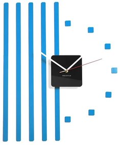 Nástenné akrylové hodiny POINTS - modrá